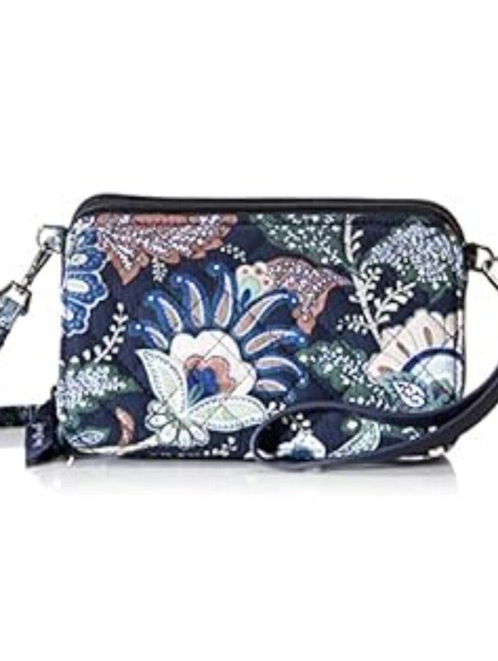 Vera Bradley Recycled Cotton RFID Crossbody Wallet - Java Navy Camo
